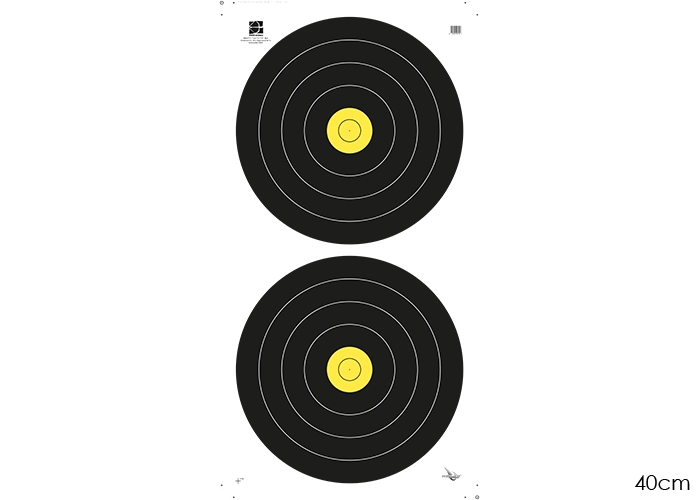 WORLD ARCHERY FIELD FACES 2-SPOT VERTICAL 6 RINGS