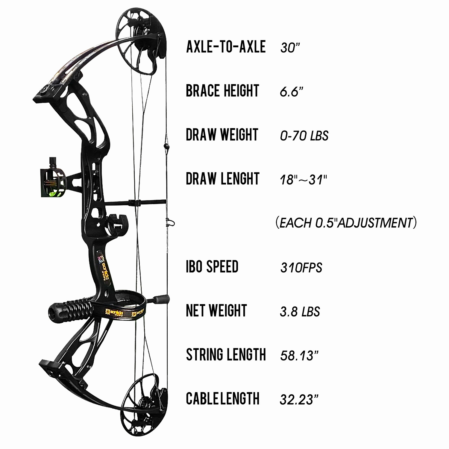 Dragon X8 Hunting Compound Bow Pro Kit Black