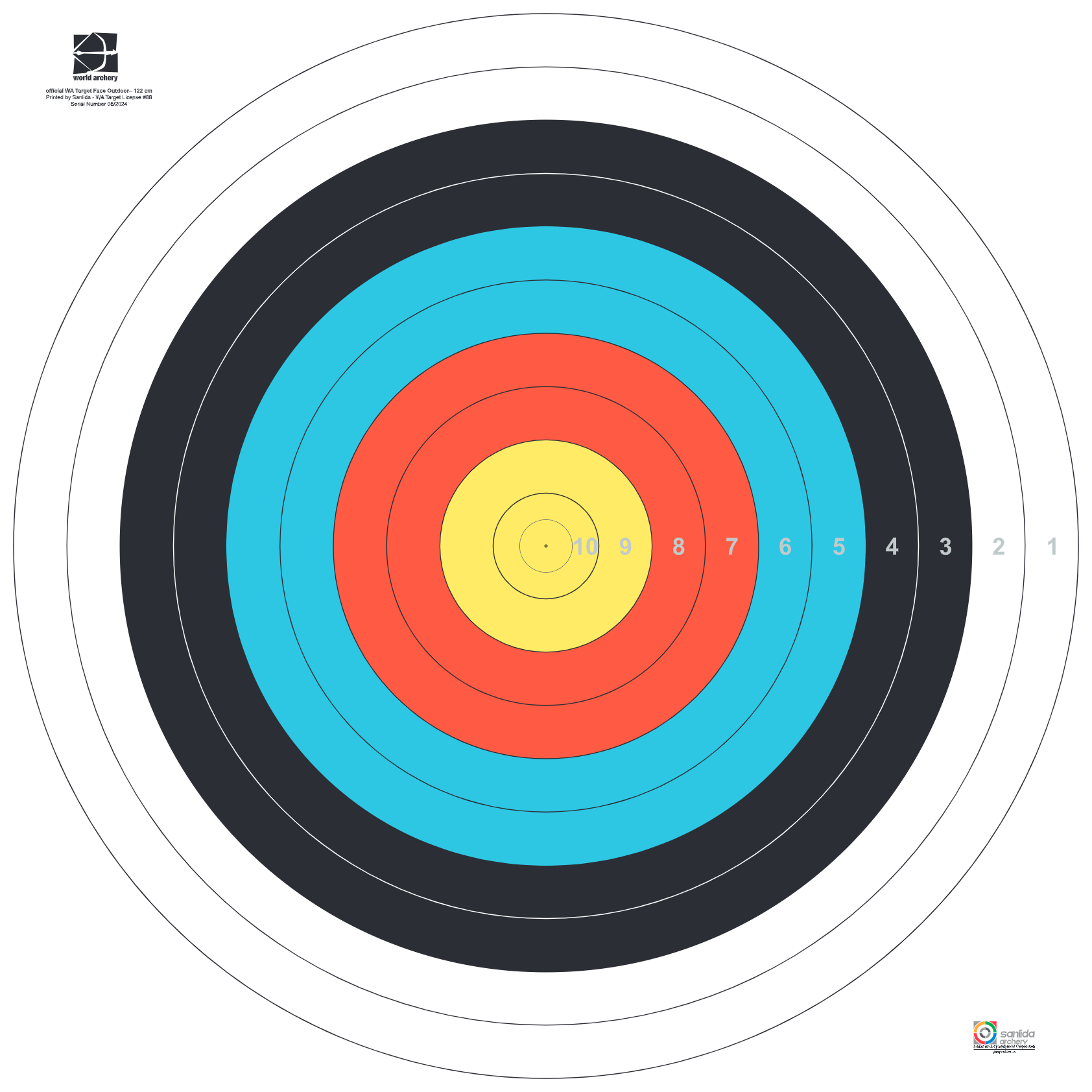 SANLIDA WA Certified 122cm Waterproof Target Face