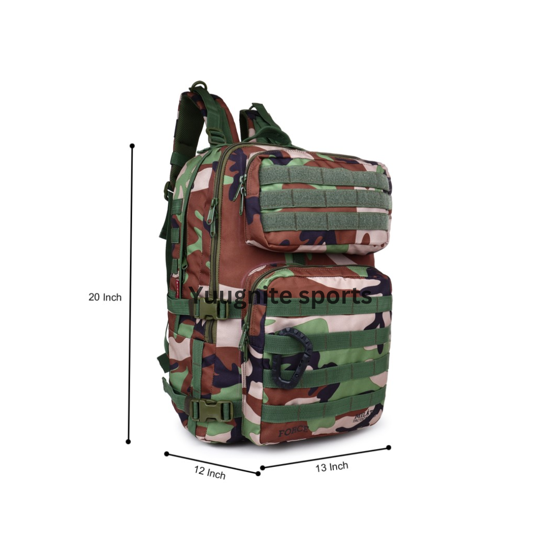 Best Archery Equipment in India Tactical Backpack Force (WOODLAND-CAMO) - Image 4